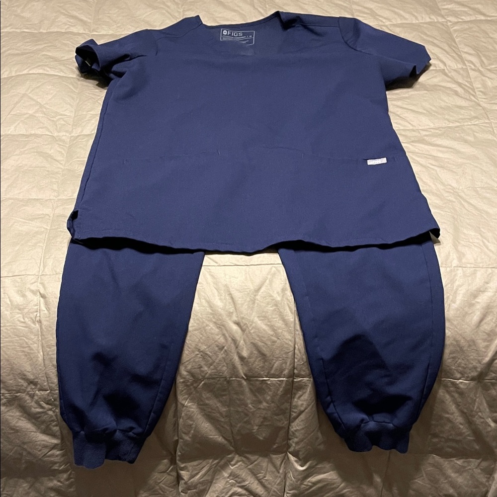 Figs Navy Blue Scrub set